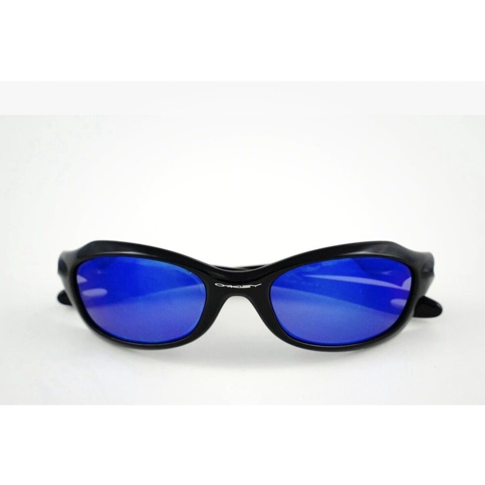 Kid's Oakley XS FIVE Polished Black/Blue Iridium Sunglasses 03-450 40-20 Youth